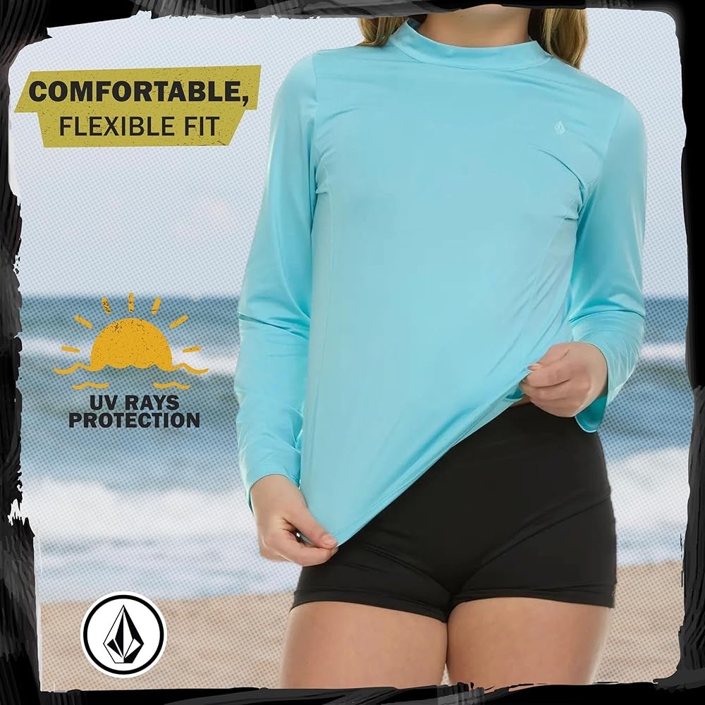 Volcom girls mock neck swim top